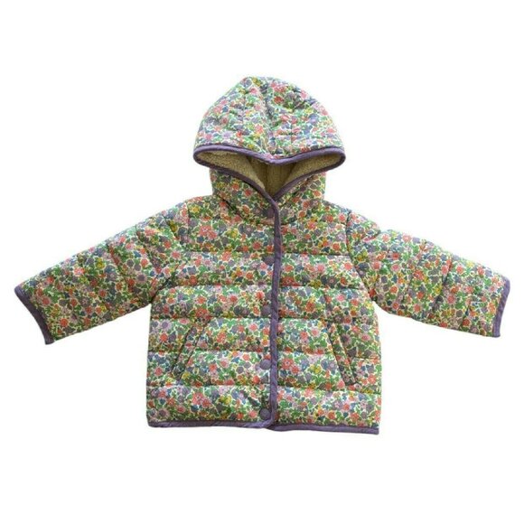 Baby Boden Other - Boden Shower Resistant Padded Jacket- Aster Purple Floral